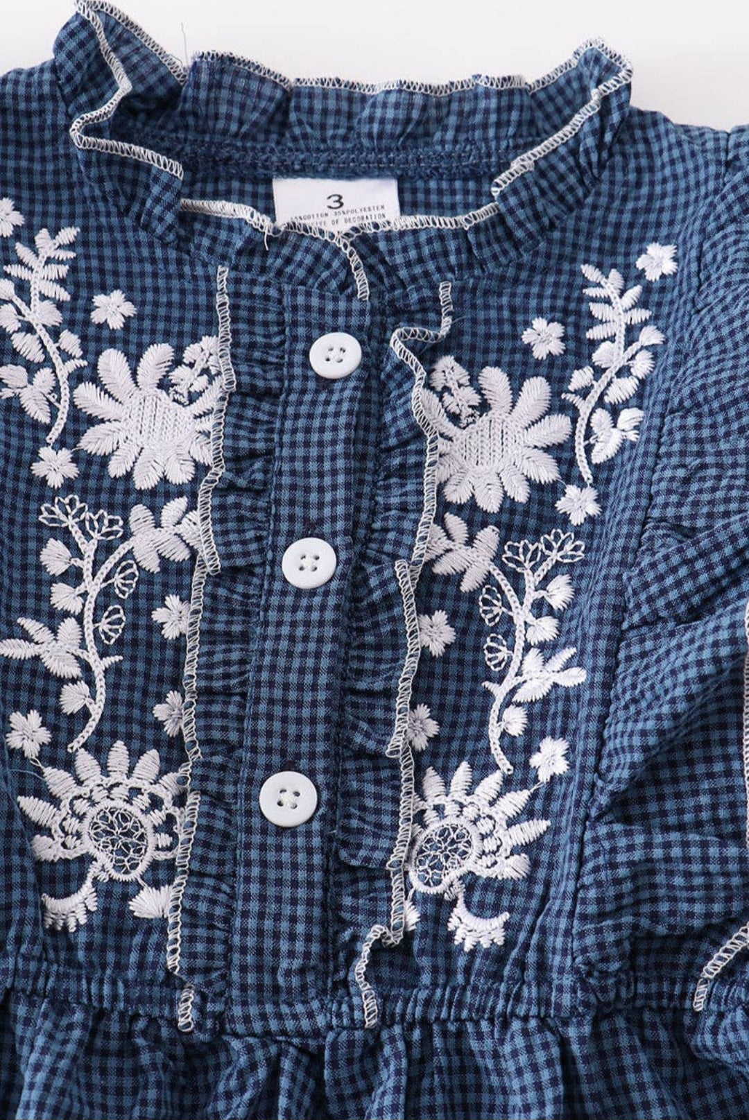 Navy Embroidered Dress