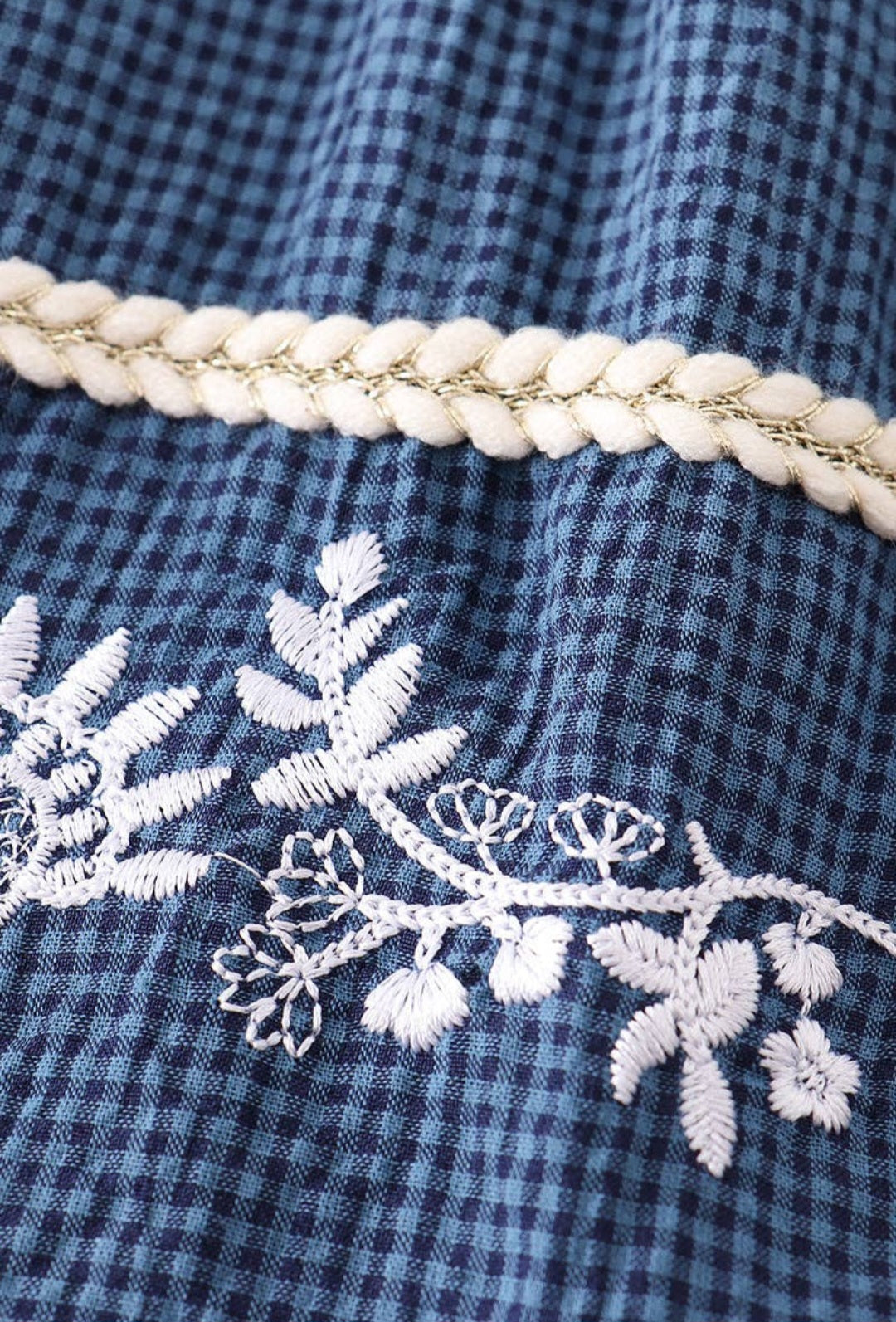 Navy Embroidered Dress