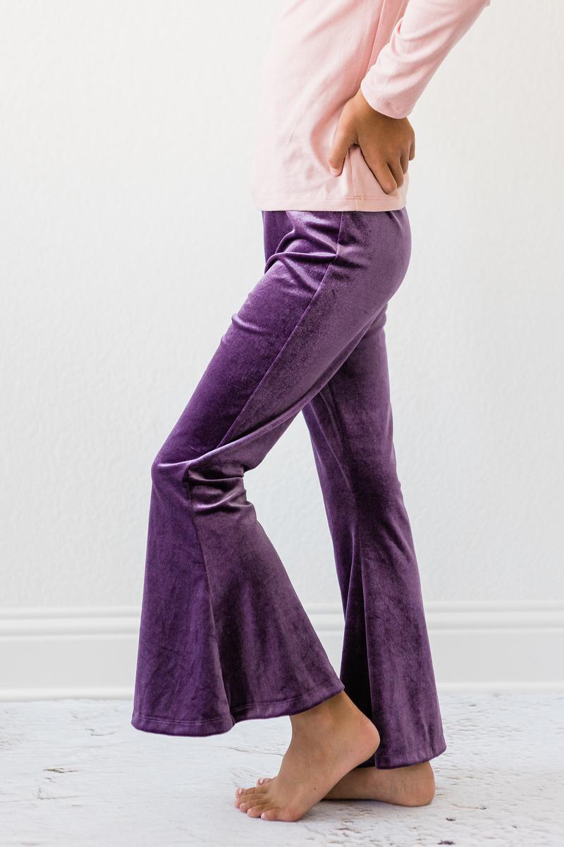 Purple Velvet Bell Bottoms