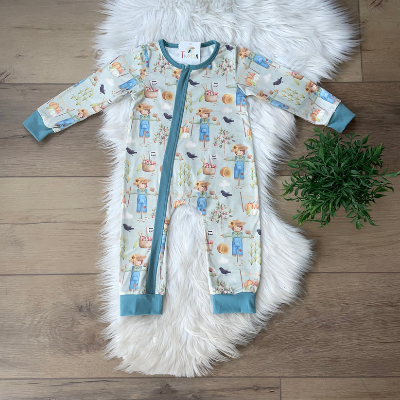 Happy Harvest Zipper Romper